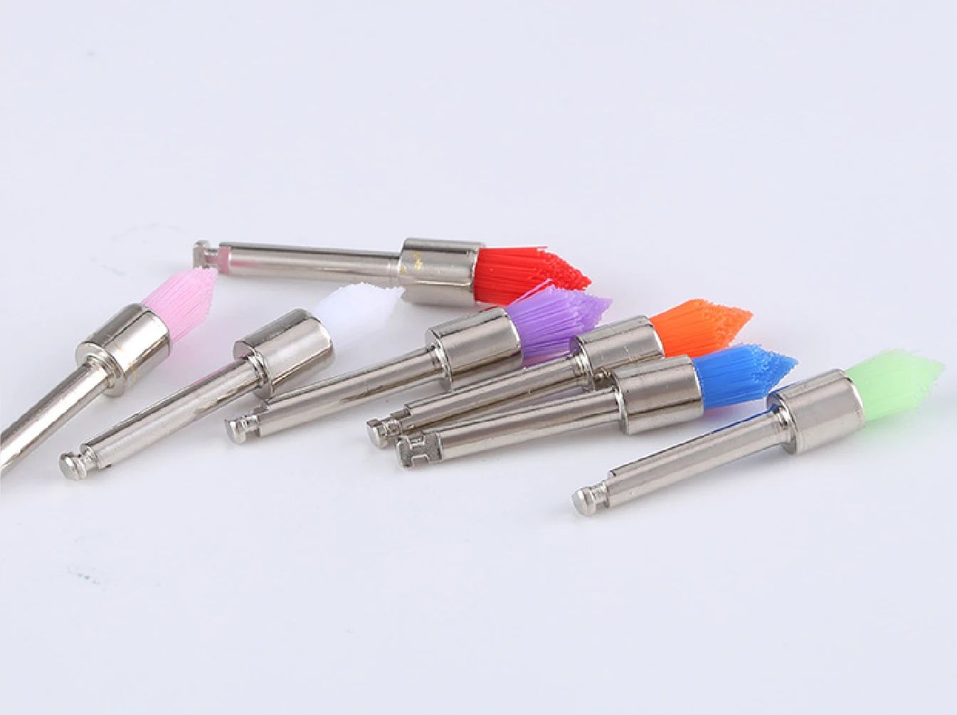 Chinese manufacturers wholesale colorful teeth polishing nylon brush styles for dental use