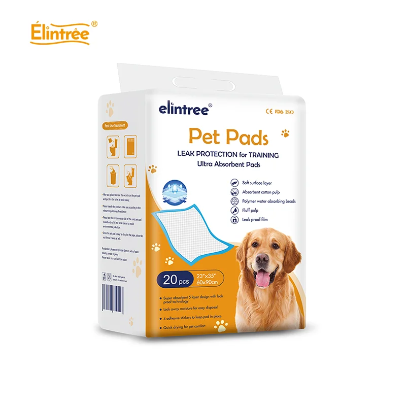 Elintree Private Label Color Disposable Maximum Absorbency Puppy Potty Training Pet Pads Urine Absorbent Underpads For Dogs
