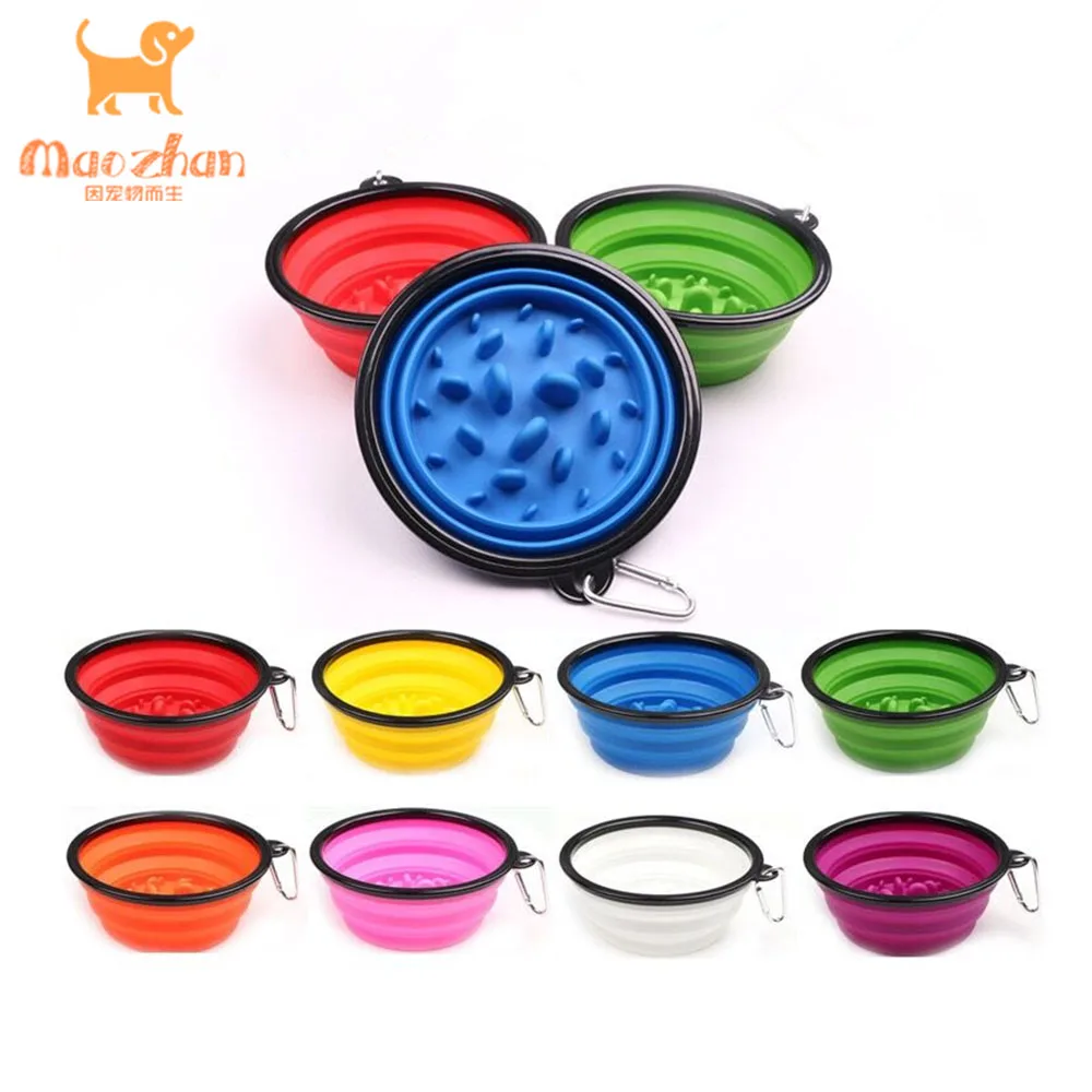 350ML Portable Silicone Pet Dogs Cat Water Bowls For Traveling Collapsible Camping Walking Outdoor Feeding Pet Folding Dish Bowl