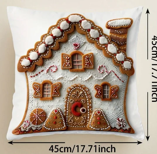 Christmas tree pattern pillow, customizable, can be placed anywhere in the living room/room/office