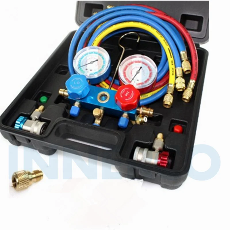 R410A R22 R134a R407C применение HVAC 4 способа манометра