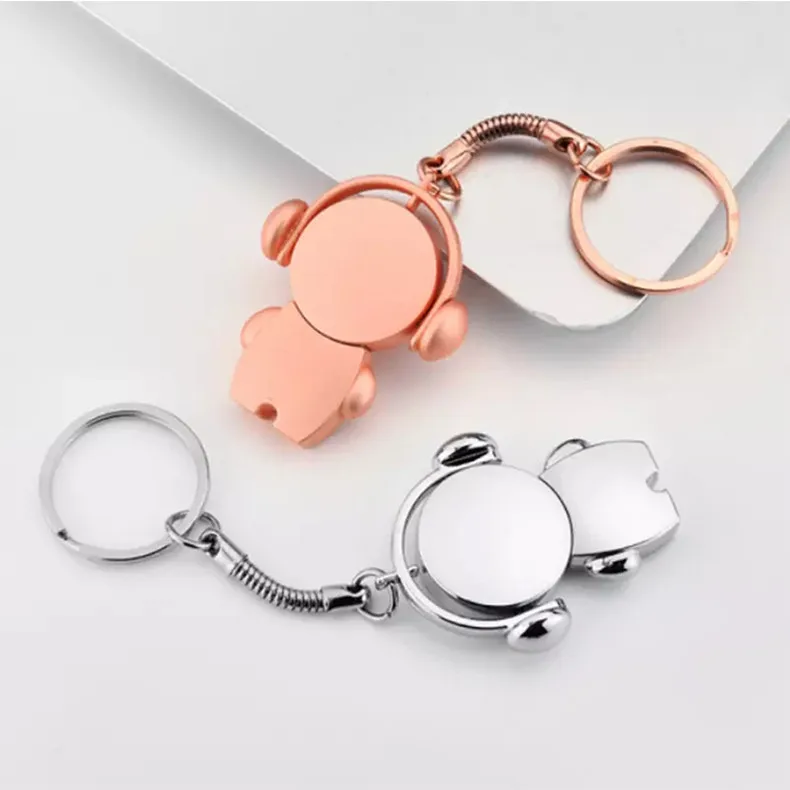 OEM Cle Clef Creative Memorias USB Flash Pen Drive Wedding Gifts USB 2.0 3.2 16GB 32GB 64GB  Metal Music Robot USB Flash Drive