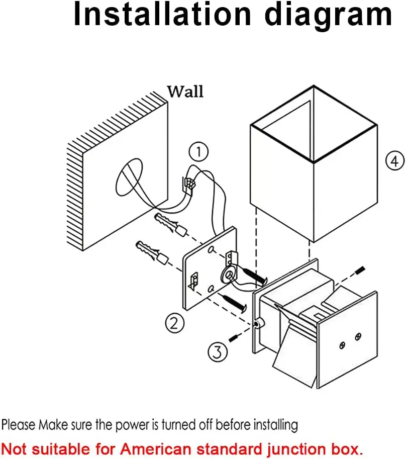 Modern Wall Lamp LED Outdoor Waterproof Lighting Fixture 10W 4000K