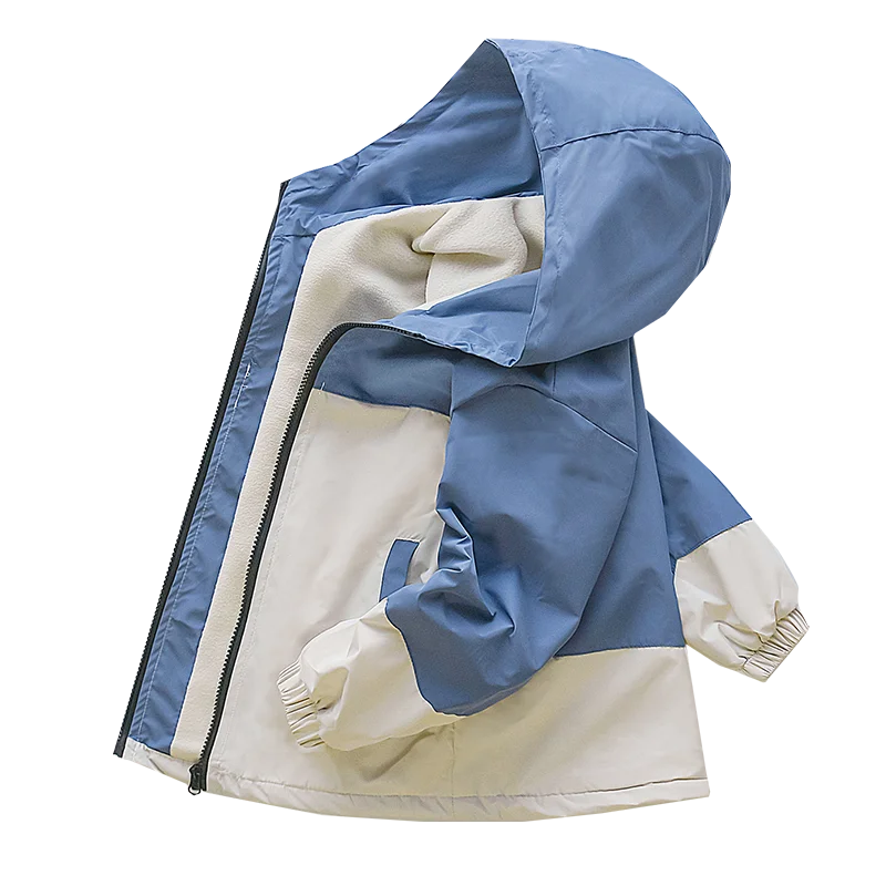 Korean Version One-Piece Fleece Jacket New Style Assault Suit for Boys Zipper Closure for Spring and Autumn