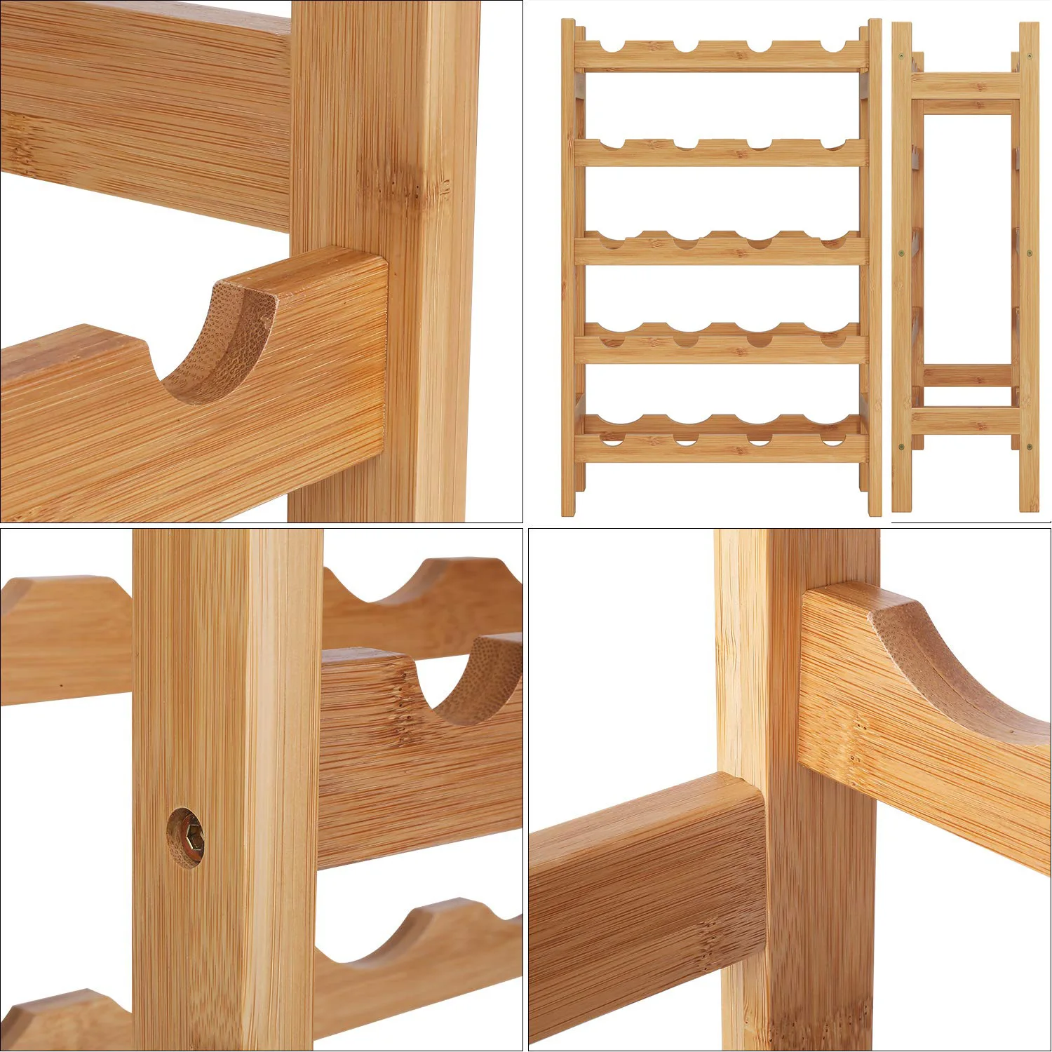  Home Storge Wine Storage Rack Wooden Shelf