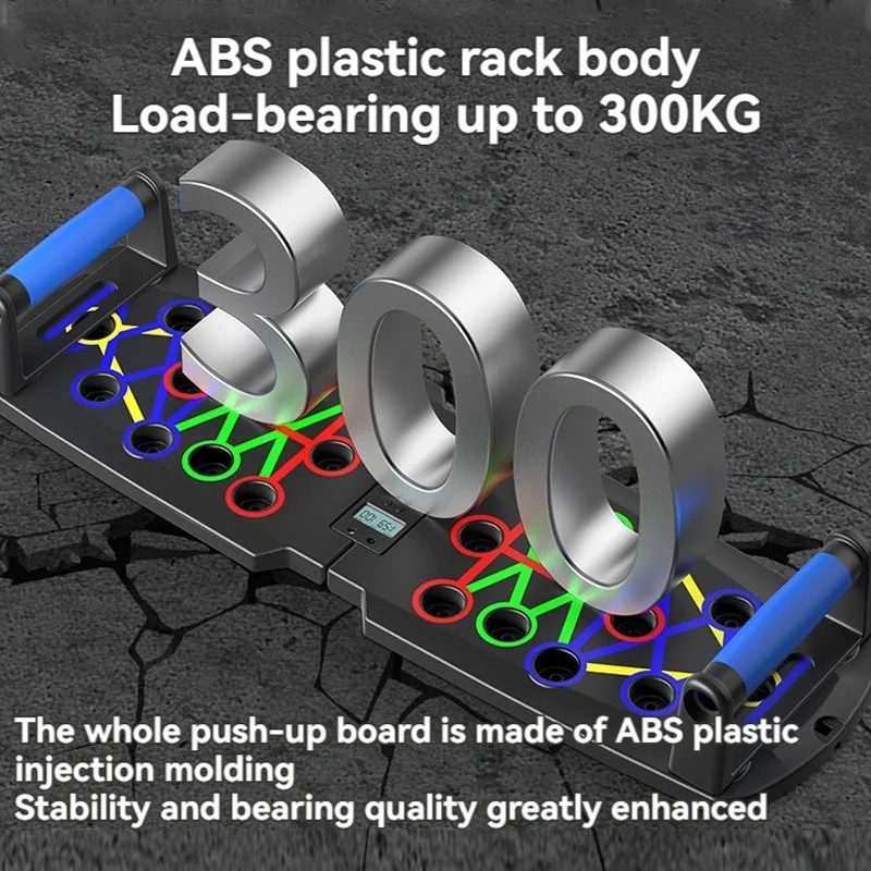 China sale in stock home gym multi station exercise equipment portable foldable push up board with resistance tope