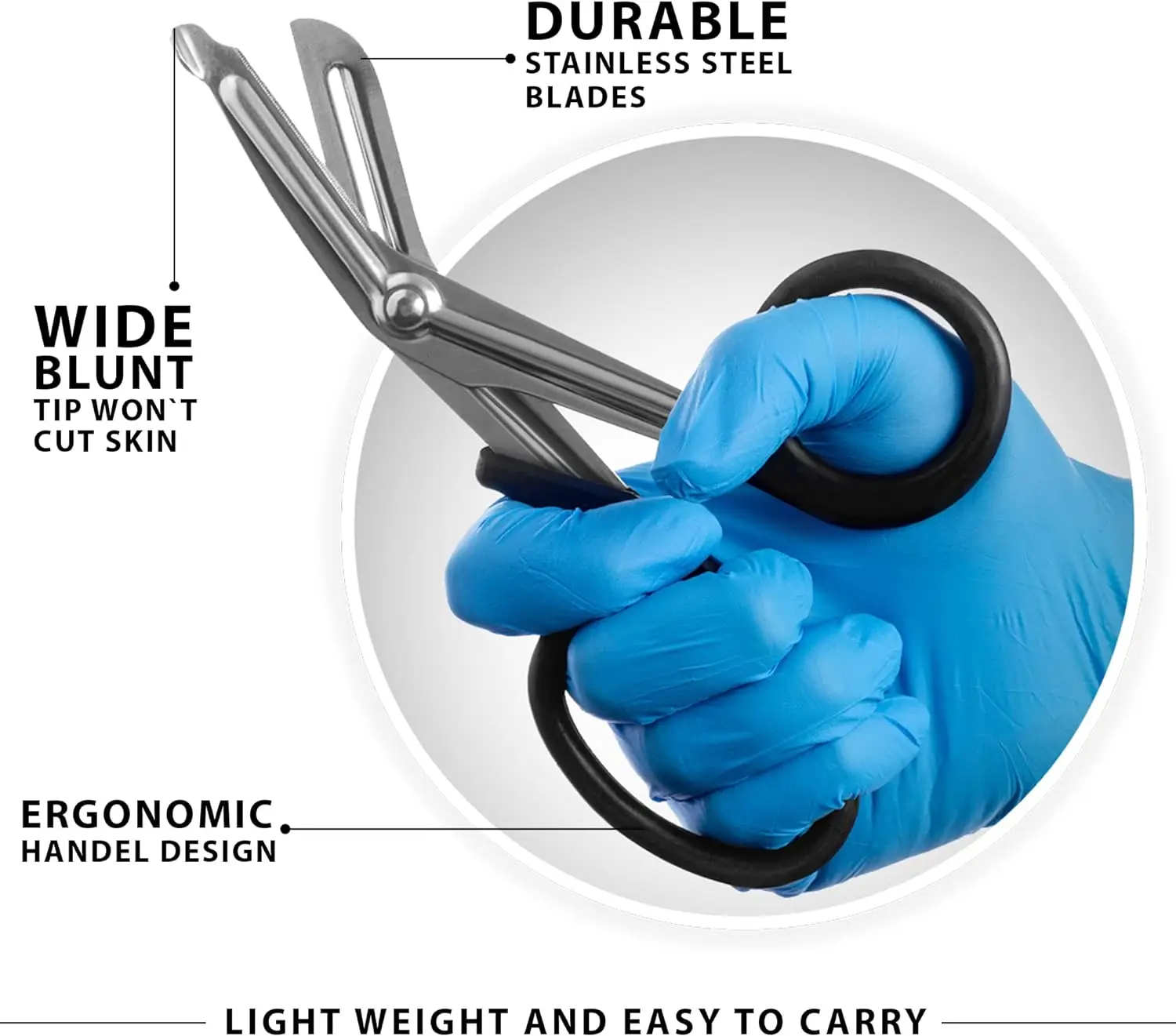 Anthrive 6inch First Aid Outdoor Stainless Steel Non-Stick Scissors Medical Bandage Scissors EMT Trauma Shears