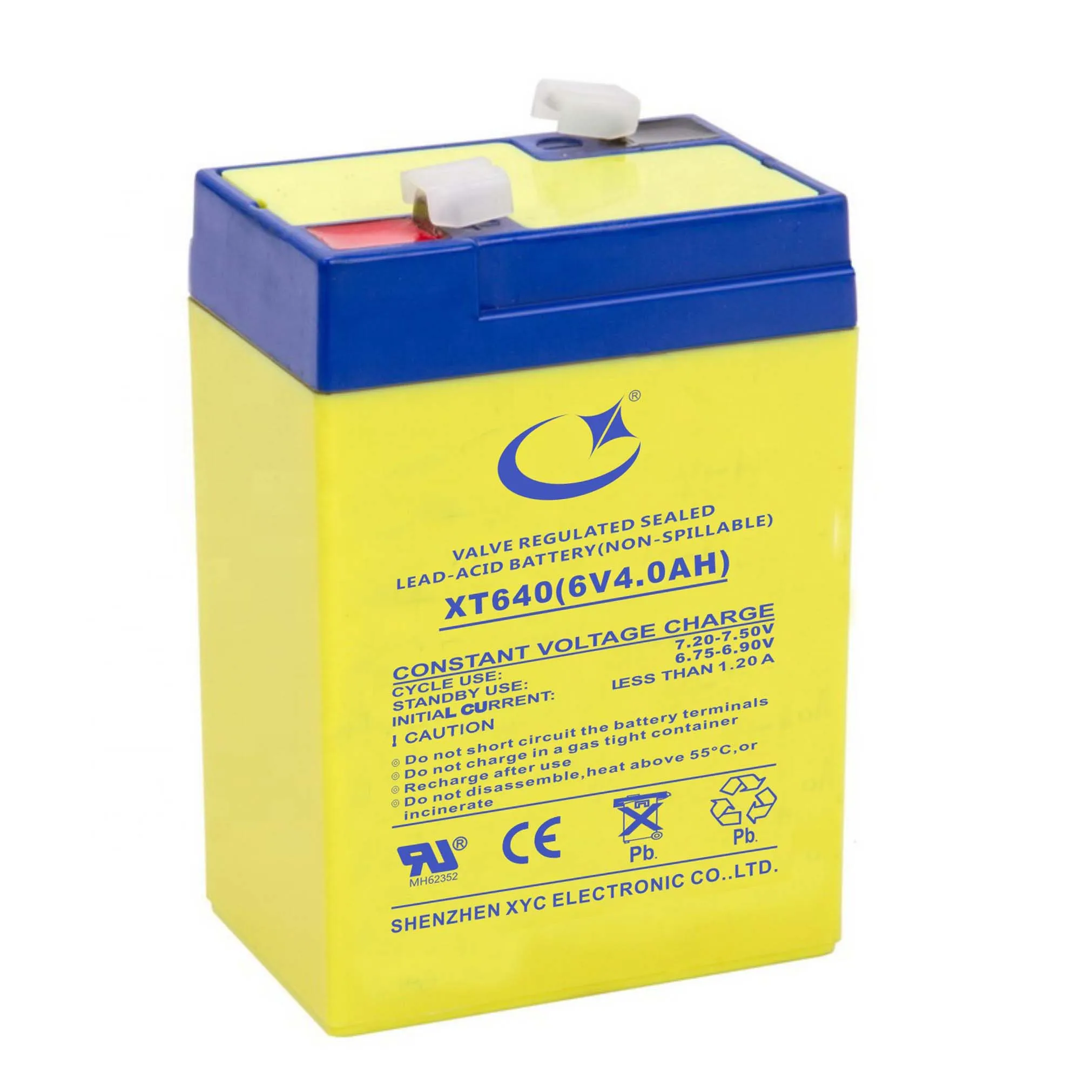 6V 4Ah rechargeable sealed lead acid battery for portable lamp
