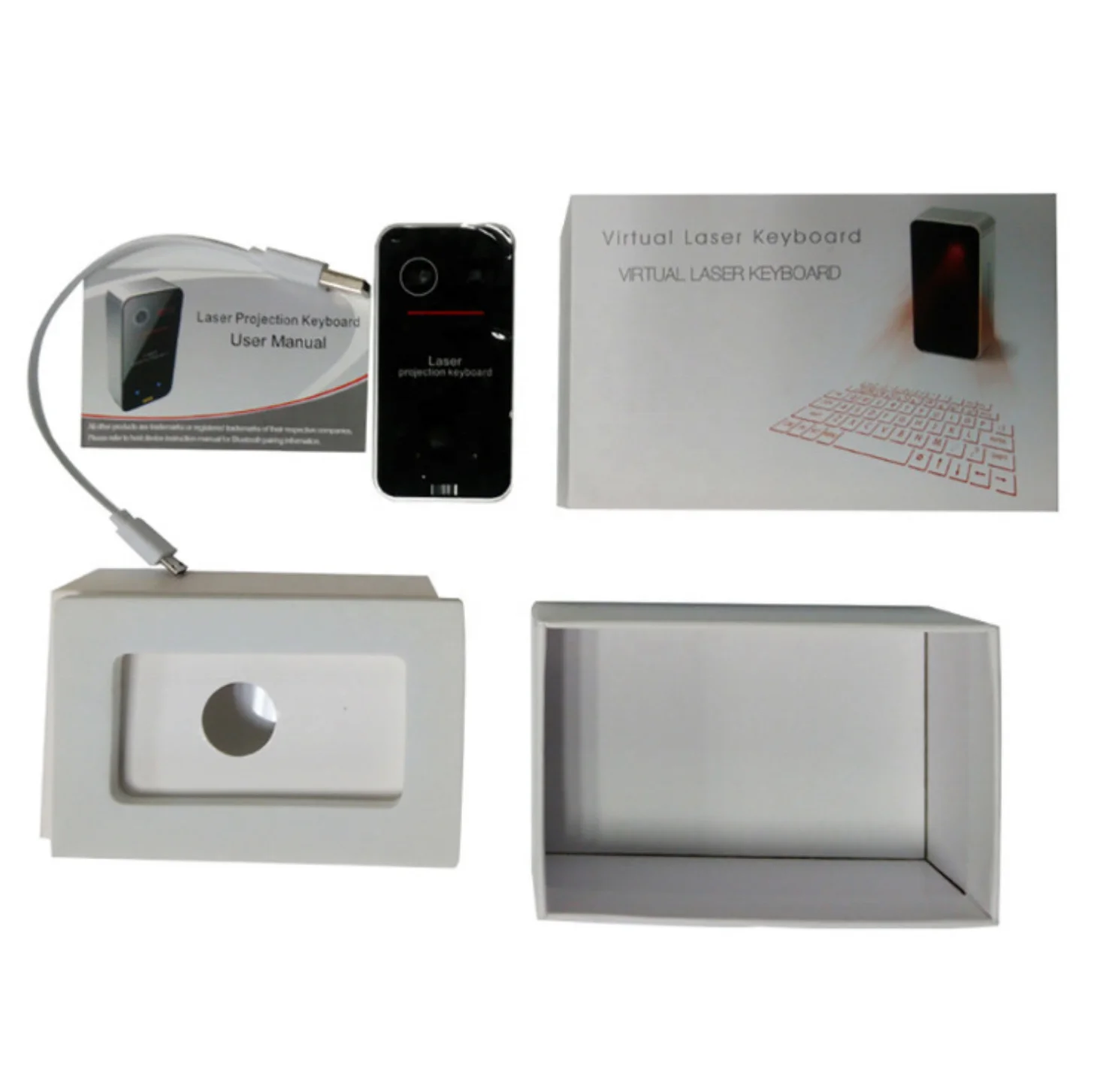 Изготовленный на заказ лазерная проекция Виртуальная клавиатура беспроводная виртуальная для планшетных компьютеров Настольный смарт-чехол телефона