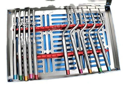 German Grade Sinus Lift Osteotomes Kit Straight Off Set Concave Mead Mallet Cassette Dental-A