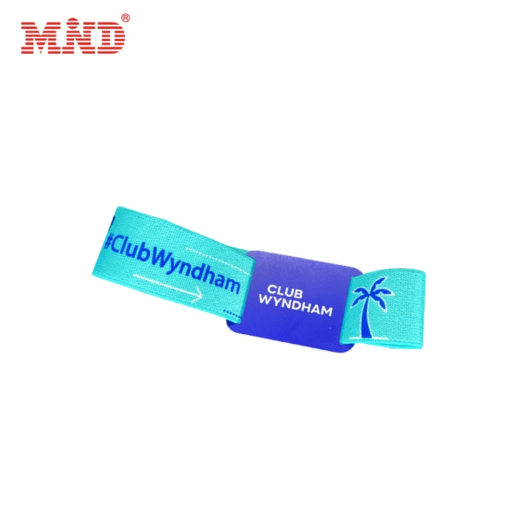 Custom High Quality NTAG 215 Elastic Woven Wristband Adult Child Bracelet Wristbands for Events Sports Party