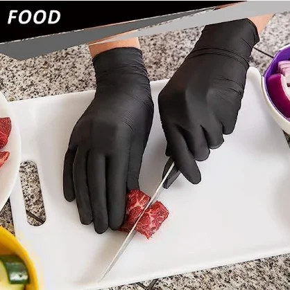 nitrile powder free 3.5g 4.5g 6g pink black blue purple glove black nitrile gloves for women housework