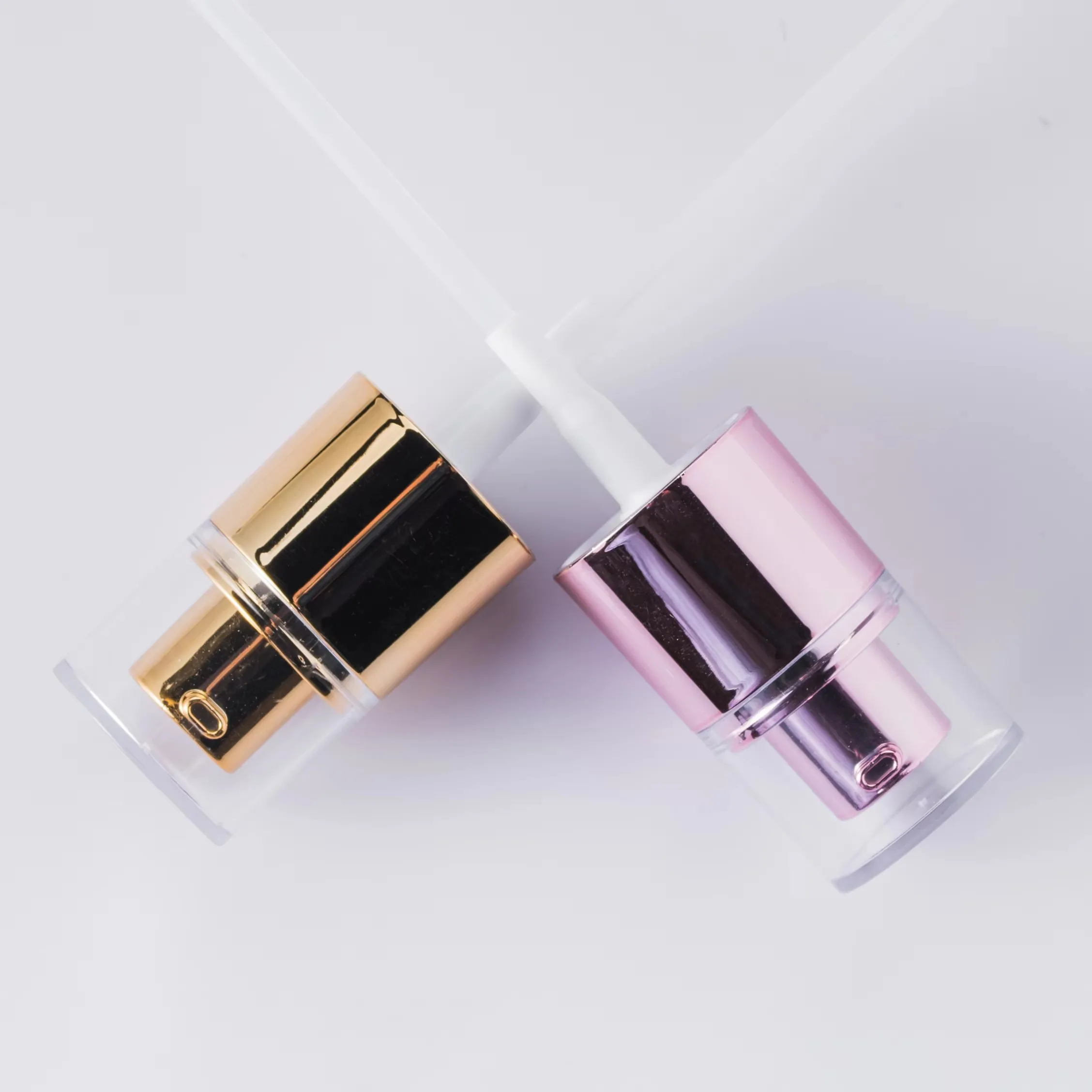 Luxury Reusable 20mm 20/410 Electroplating Plastic Treatment Dispenser Bottle Pump For Serum Essence Foundation Primer Cosmetics