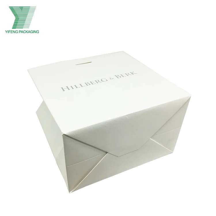 White Green Kraft  Industrial Surface Packaging Paper Gift Bag with Handle Item Custom Logo Wholesale Grocery  Print  Paper Bags