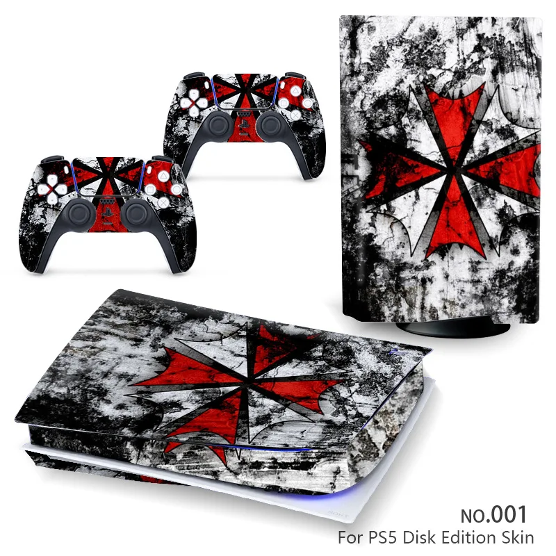 PS5 Game Console Sticker Film Protection Skin Controller Sticker for Sony PS5 Console and Controller