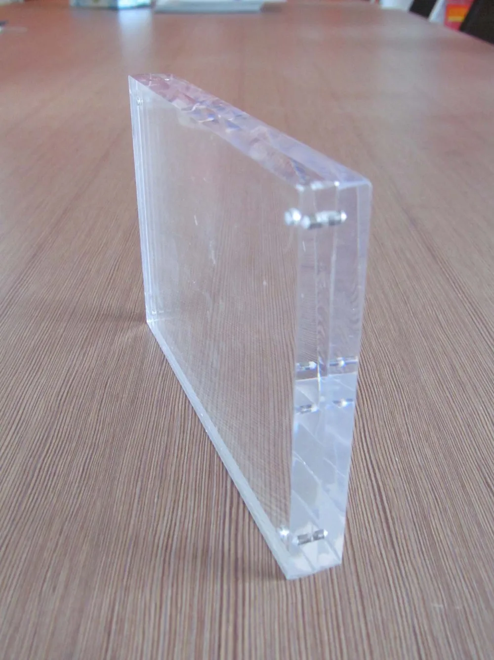 Free standing Double Sided Display Clear Magnet Acrylic Photo Frames