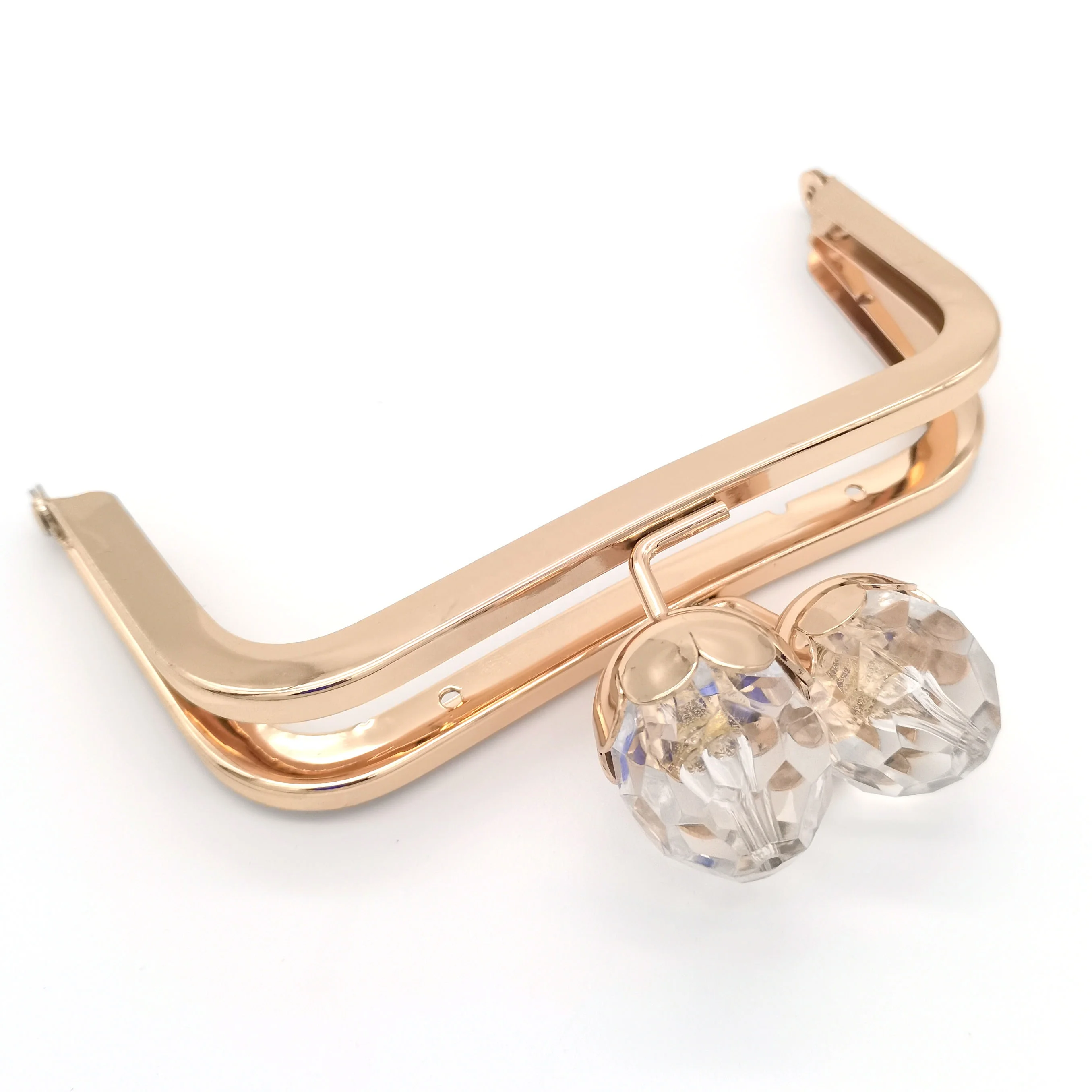 Rhinestone Purse Frame Custom Kiss Lock Ball Clasp Metal purse Frame Clutch Bag Frame Parts
