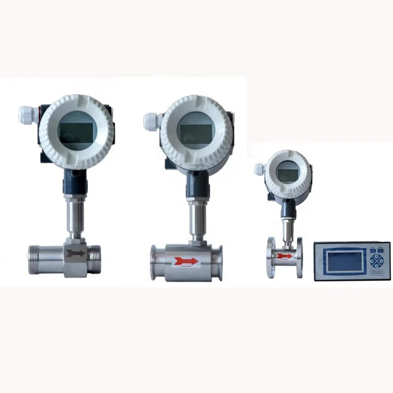 DN25 4-20mA Output Water Oil Liquid Turbine Flowmeter Impeller Flow Meter