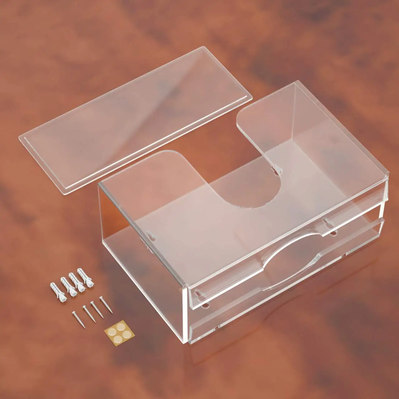 Acrylic Paper Towel Dispenser Wall Mount for Multi-Fold Paper Towel,C-Fold, Zfold, Tri fold Hand Towel Holder Commercial