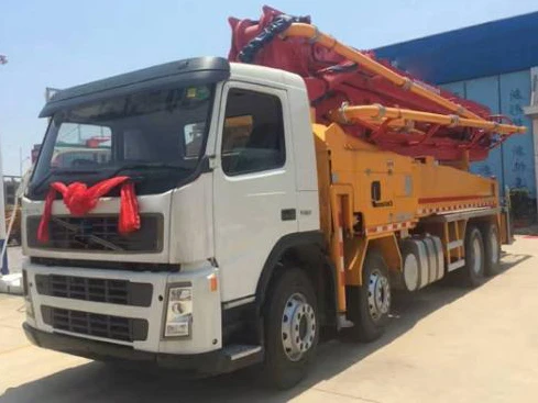 SYG5502THB 620C-10 Brand New  56m Concrete Boom Pump Truck 160m3/h Output Mounted Concrete Placing Boom Pump Micro HV Pump Truck
