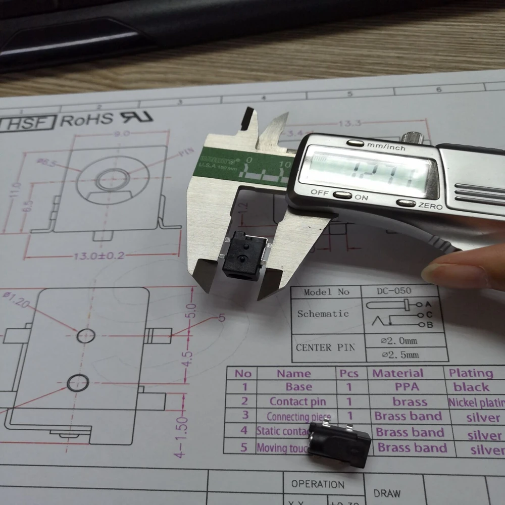 SMT Power Connector DC Power Jack DC PCB Connector (DC-005)
