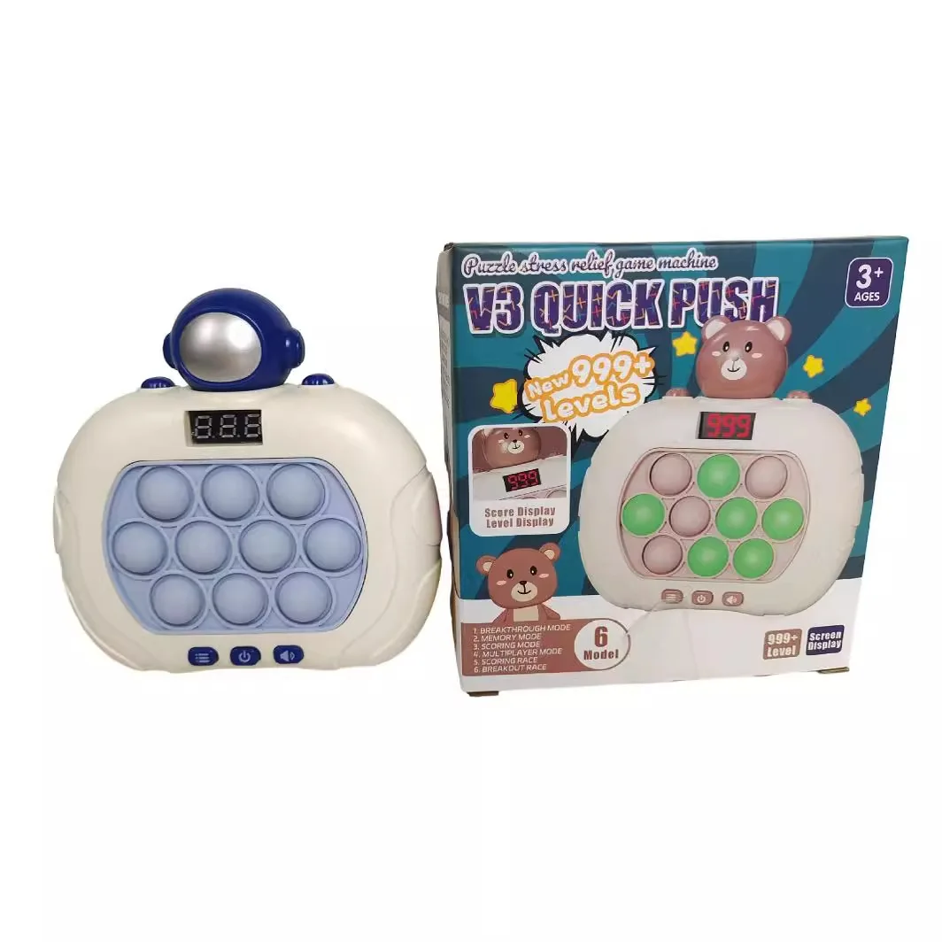 New popit fidget toys Speed Push Game Machine-Music Whack A Mole Handheld Game Push Bubbles Autism Relief Toys for Children