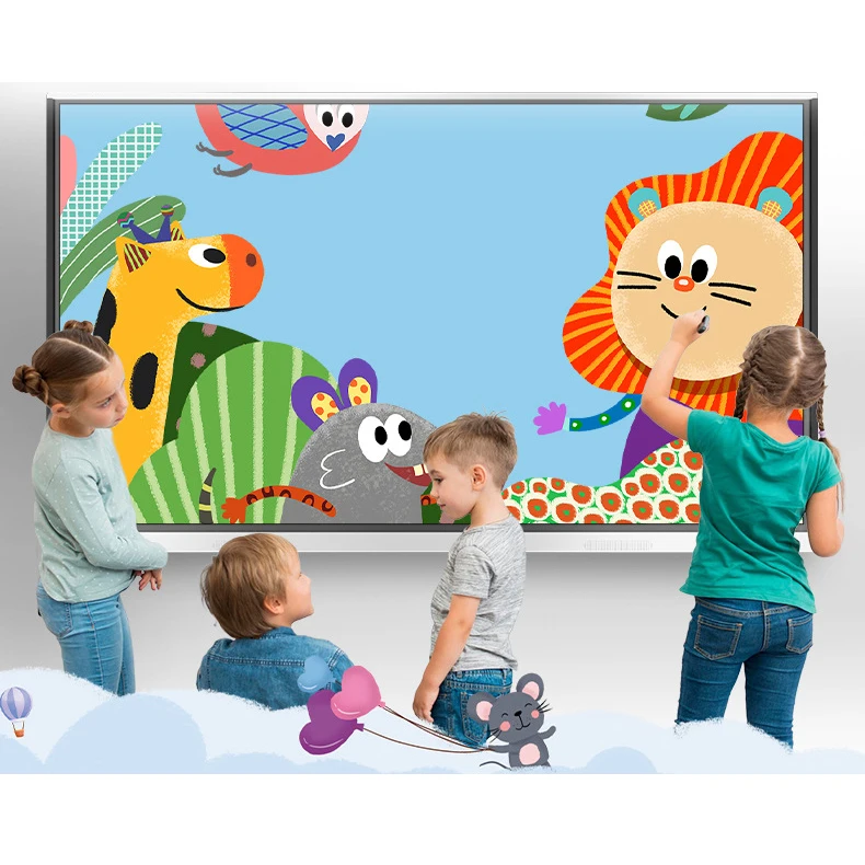 32-110 Inch All-In-One Touch Screen LED Panel OEM Electronic Interactive Board for Kindergarten Meetings Multimedia Teaching