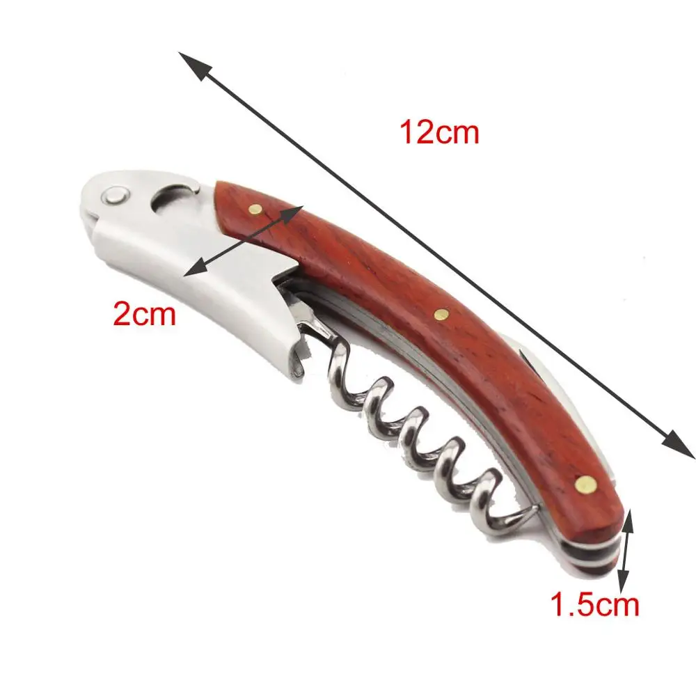 Штопор Laguiole для вина официанта с деревянной ручкой