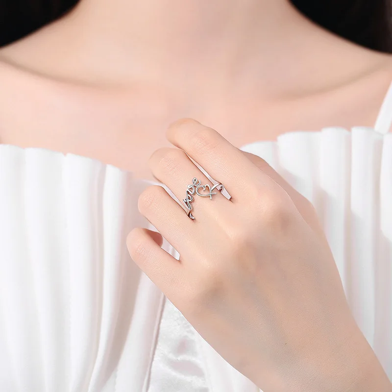 Simple Fashion Moroccan Wedding Rings Gold 18k  925 Sterling Silver Couples Set For Men Women Adjustable Love Heart Ring