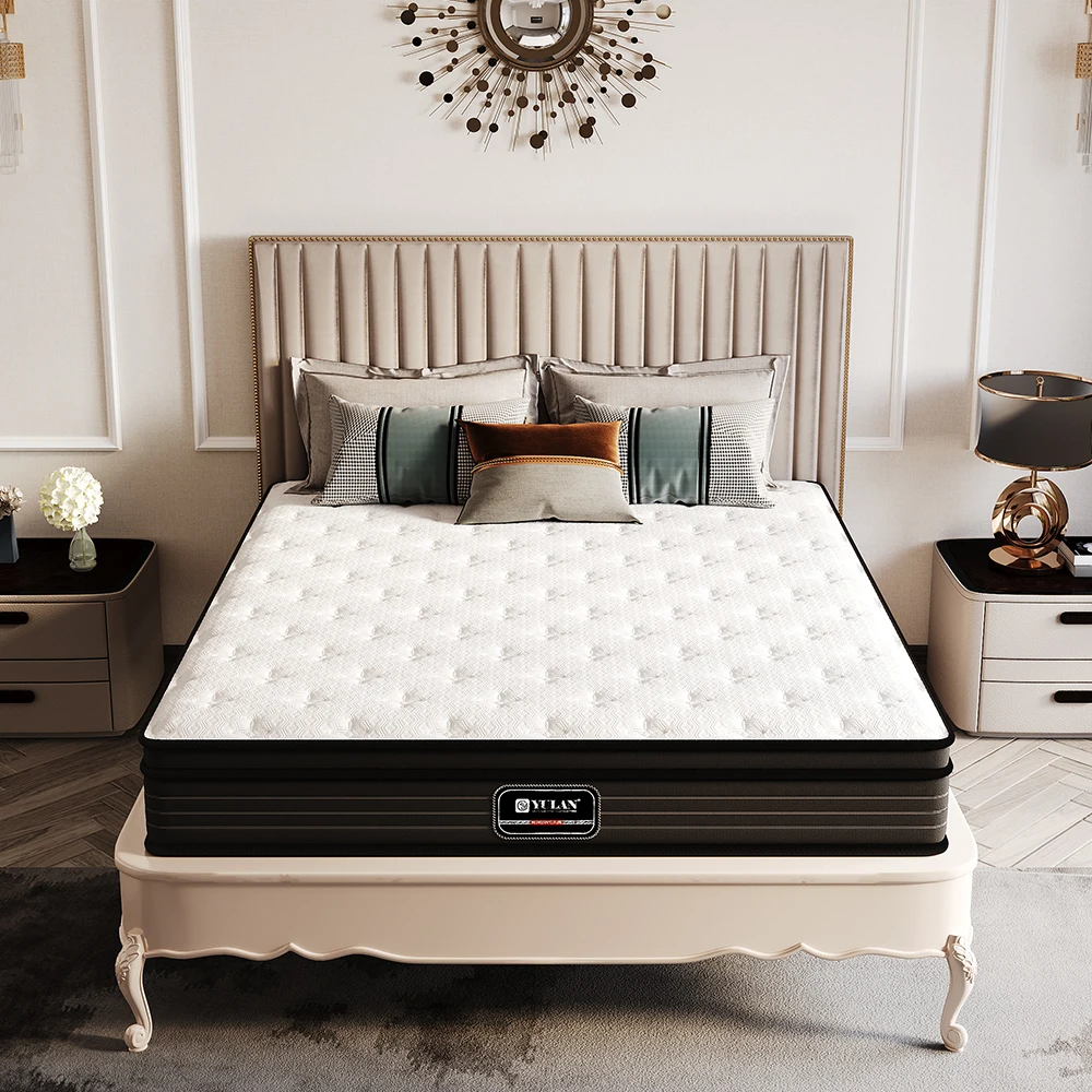 Pocket Spring High Density Gel Memory Foam Hotel Bed Mattress With Natural Latex Vacuum Pack In A Box