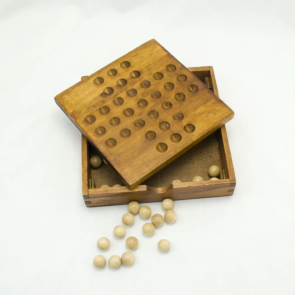 Wooden Solitaire Game Wooden Chinese Checkers game  classic solitaire game