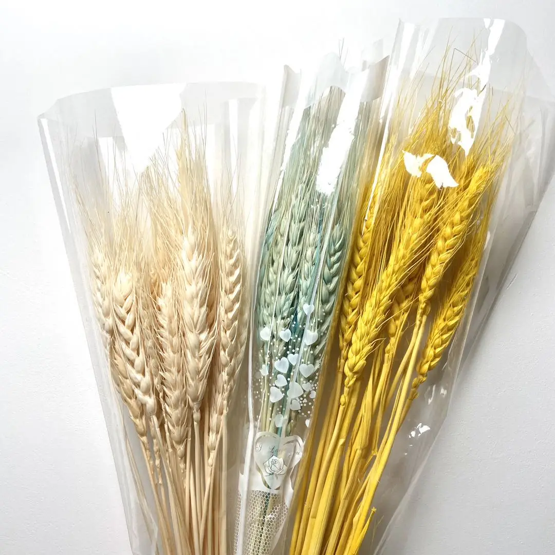 Whole Sale Fall Flower Arrangement Cheap Colorful Barley Straw Dried Wheat Flower
