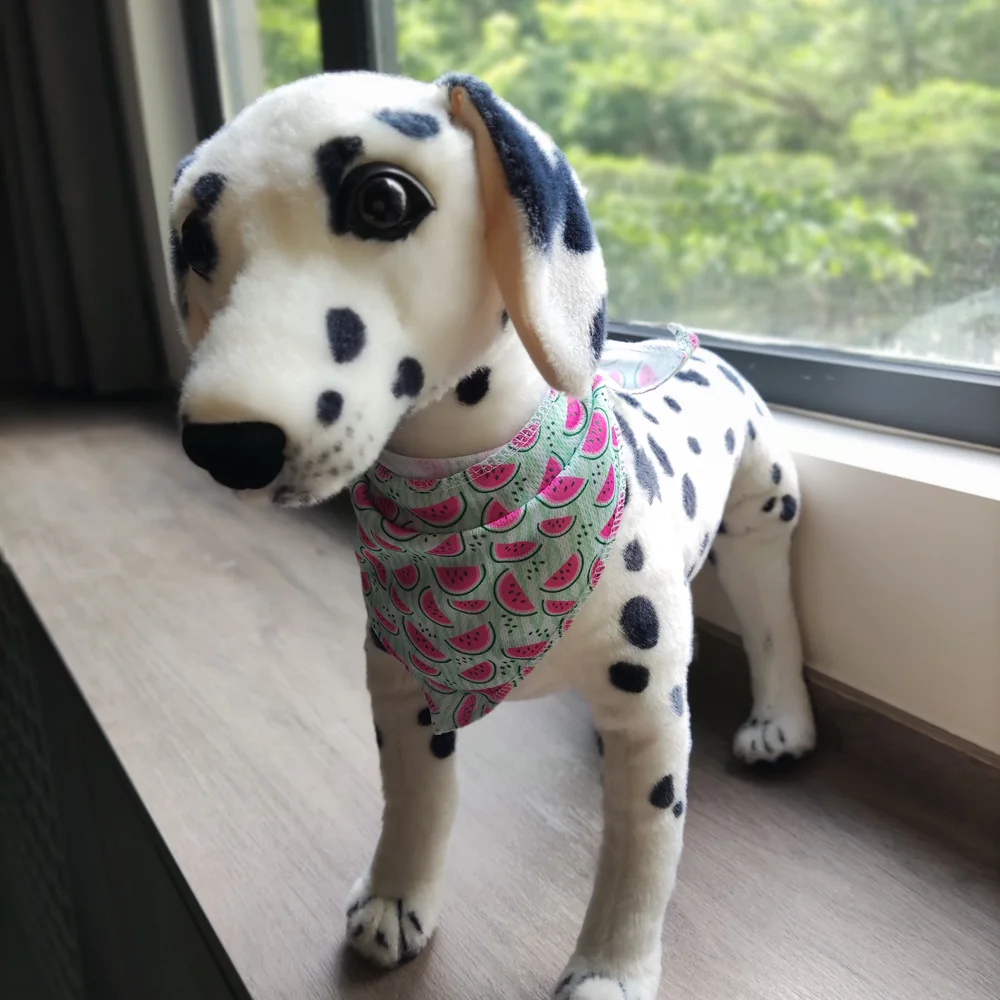 Wholesale Cooling Soft Double Side Fabric Washable Triangle Sublimated Dog Bandana With Custom Logo Print