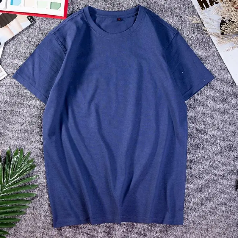 Chinese Wholesaler High quality cotton print t shirt woman men blank oversized white promotion custom logo tshirts