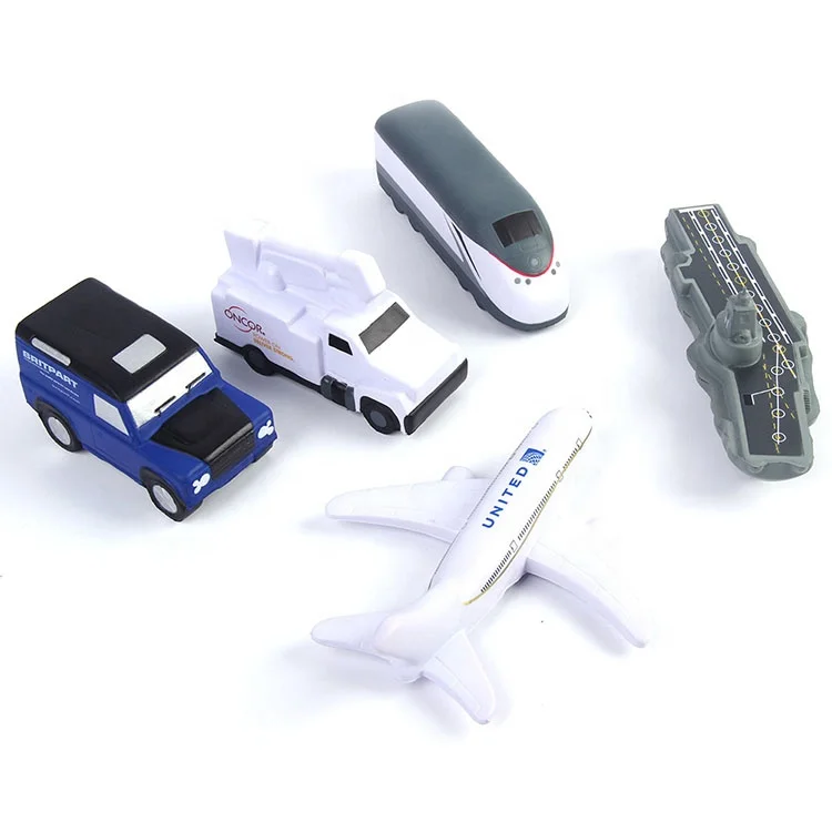 
Custom High Quality PU Foam Car Airplane Shape Anti Stress Ball Toys Antistress 