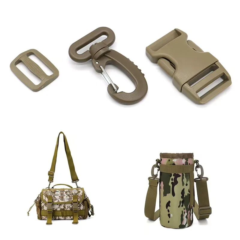 factory Direct Supply POM Rotating Iron Wire hook Buckle Plastic Strap for School Bags Luggage Backpacks with swivel Hook Type