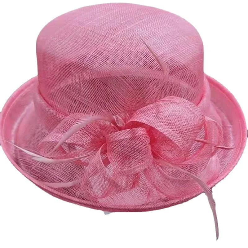 fashion women ladies sinamay Church hat Kentucky Derby Dress Cloche sun Hat Fascinator Floral Tea Party Wedding hat