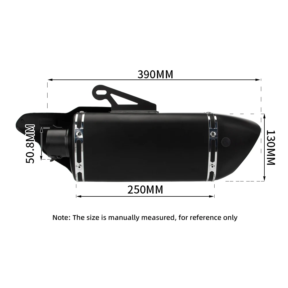 Universal 51MM Motorcycle Exhaust Muffler With Carbon Fiber Cover For Scooter Motocross Dirt Bike Moto crf150 z900750 xj6 adv350