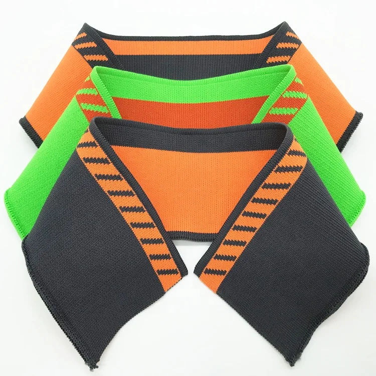 OEM Custom Design Striped Wholesale Men T-shirt Collar  Spandex Knitting Rib Collar