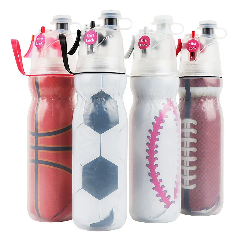 Feiyou Flamingo unicorn mermaid pattern Promotional plastic mist spray drinking water bottle cool water bottle with straw