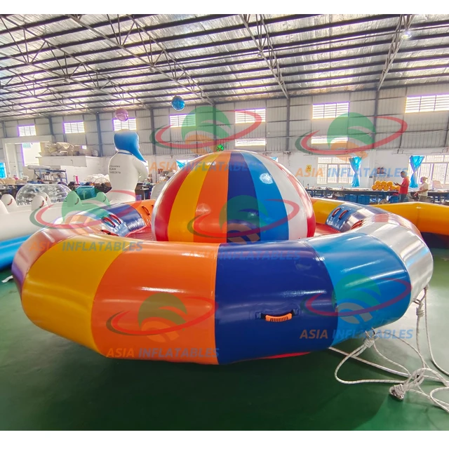 Summer Fun Inflatables Water Crazy Inflatable Towable Spinning Disco Water Boat for Sea Games