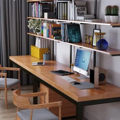 Modern Metal Solid Wood Custom Household Bookshelf Kids with Wood+cabinets Home Furniture Customized Living Room Furniture 1 Set