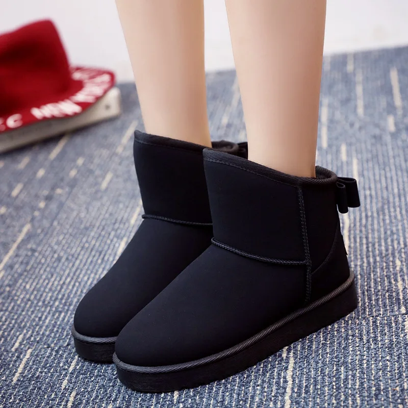  2021 Winter Kids Fashion snow boots warm plush soft bottom Bow girls
