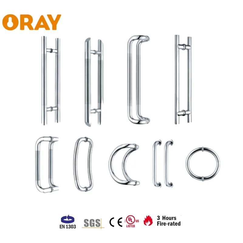 Oray One-stop Purchasing Customization Glass Door Lock  Handle Clamp Patch Fitting Floor Spring Glass Hardware