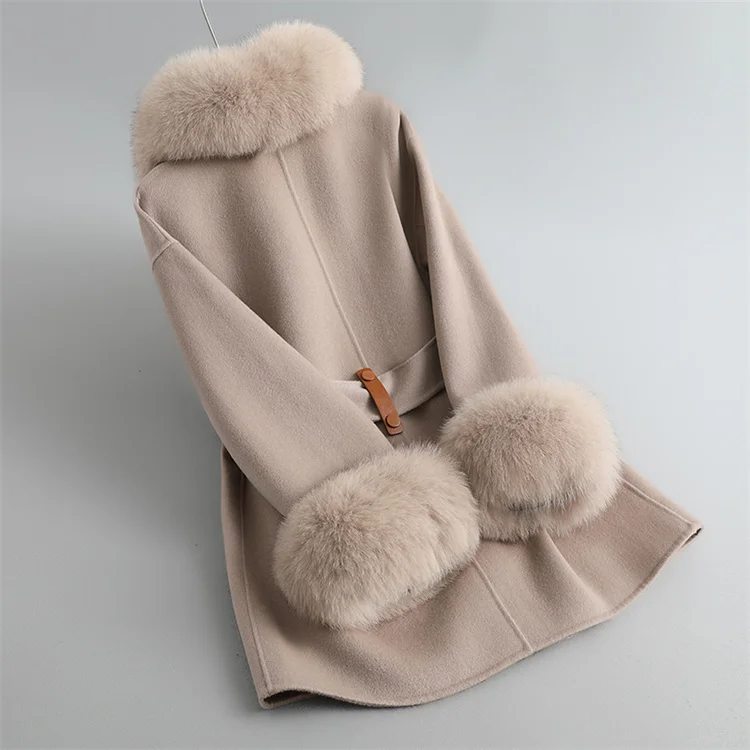 Hot Deals Wholesale Women Cashmere Coat Wool Winter Windbreaker Jackets