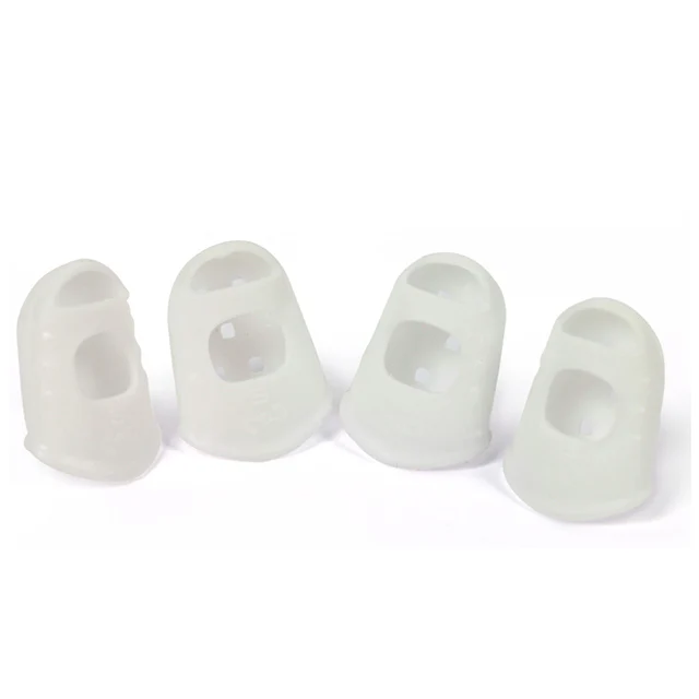 Color Fingertip Protection Covers Caps in 3 Sizes Beginner Playing Ukulele Electric Guitar Finger Protector