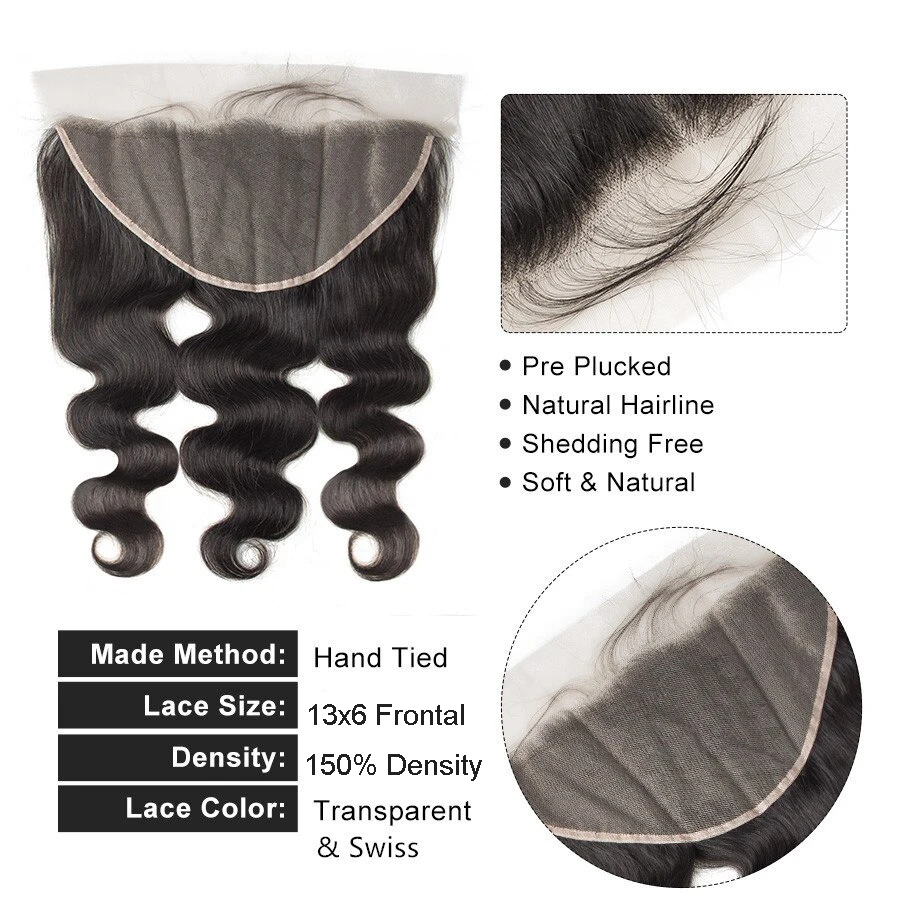 12A Grade Brazilian Virgin Human Hair 3 Bundles With HD Lace Closure Cuticle Aligned Hair Raw Indian Hair Bundles