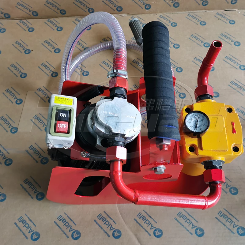 0.25kw motor power 0.4Mpa 10l/min hydraulic lubrication system oil refueling oil filter cart