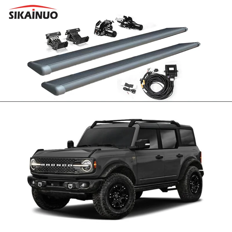 automatic side step electric foot pedals power exterior nerf bar foldable running board exterior accessories for Ford Bronco