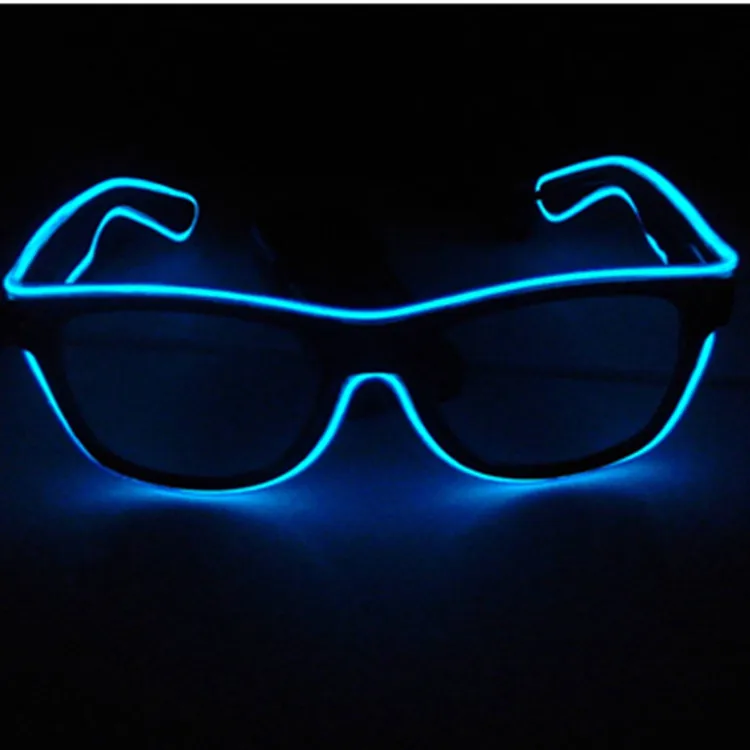 Attractive Colorful Sound Activated EL wire Led Glowing Glasses Luminous Party Glasses For Decoration Gifts
